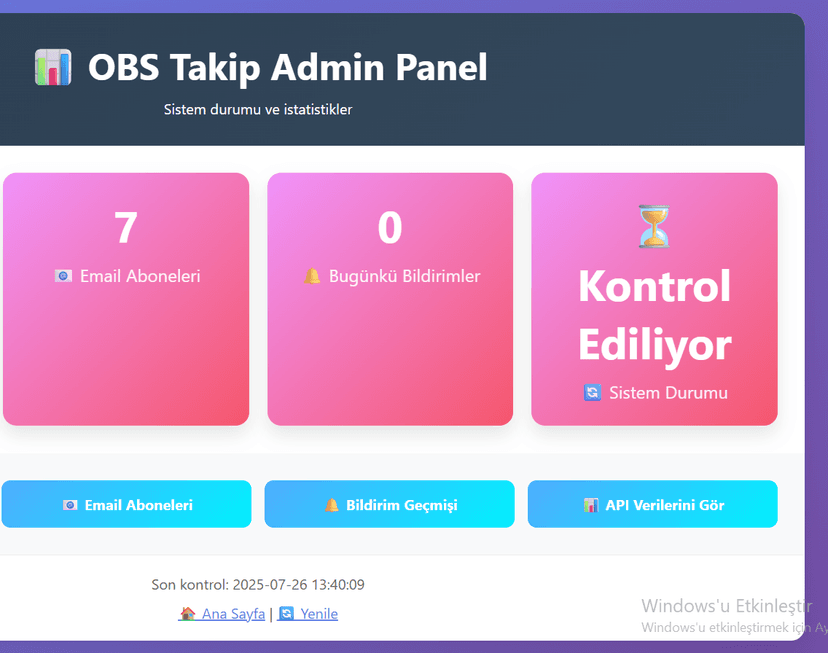 Not Bildirim Otomasyonu